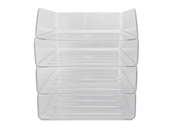 Juego De 4 Estantes Transparentes Para Cartas De Oficina, Organizador De Papel A4 Multifuncional Y Apilable Mejorado Para El Hogar.