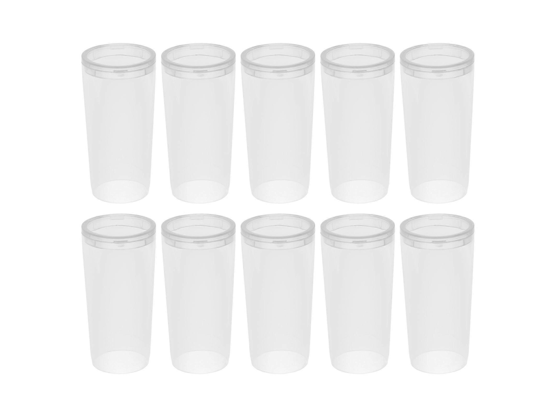 10 estuches transparentes para brochas de maquillaje, fundas protectoras para guardar brochas redondas. Rosewell