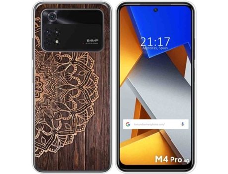 Carcasa para Xiaomi Poco M4 Pro 4G TUMUNDOSMARTPHONE Dibujos Madera 06 Multicolor