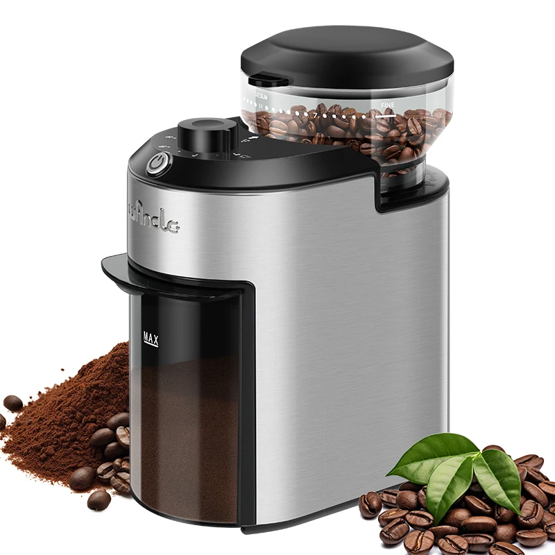 Molinillo De Café Eléctrico Automático De 200 W (220 V), 28 Ajustes De Molienda De Precisión, Construcción De Acero Inoxidable.