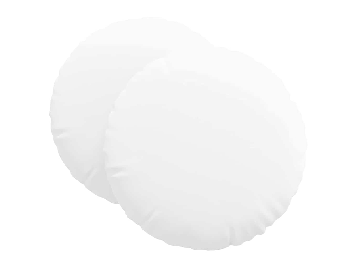 Cojines para asiento, 2 unidades, blancos, Ø60 x 21 cm, tela HARLANV1