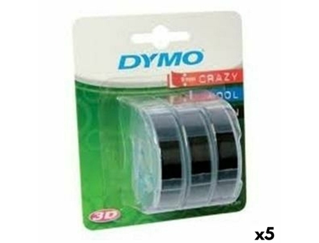Cinta Laminada para Rotuladoras DYMO 84773 9 mm x 3 m Negro Blanco (5 Unidades)