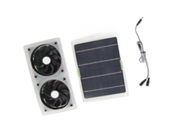 Kit de ventilador portátil con panel solar de 100 W y 12 V, resistente al agua.