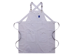 Delantal De Cocinero En Lona Ajustable Con Espalda Cruzada Para Hombre Y Mujer, Delantal De Trabajo Para Cocina