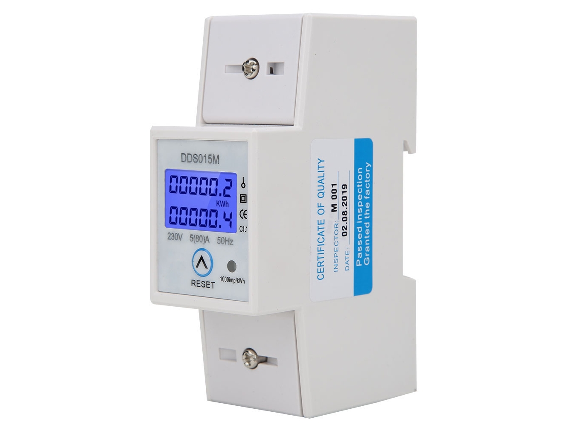 Contador De Energía Eléctrica Monofásico Digital Dds015m Con Display Y Reset
