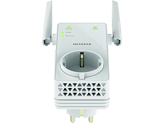 Netgear Ex6130 Amplificador señal wifi ac1200 repetidor de enchufe doble banda puerto lan compatibilidad universal blanco network transmitter 10 100m extensor ex6130100pes