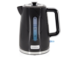 Jarra eléctrica Elegance de 1,7 l sin BPA, base de 360°, Briebe, controlador Strix, apagado automático, Kt1168blk, color negro
