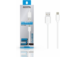 Cable para TCL 30 SE ACCETEL CU-1608 (Type-C - 1 m - Blanco)