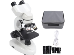 Kit De Microscopio Binocular 40x-2000x, Rotación De 360°, Imagen Nítida, Alta Resolución.