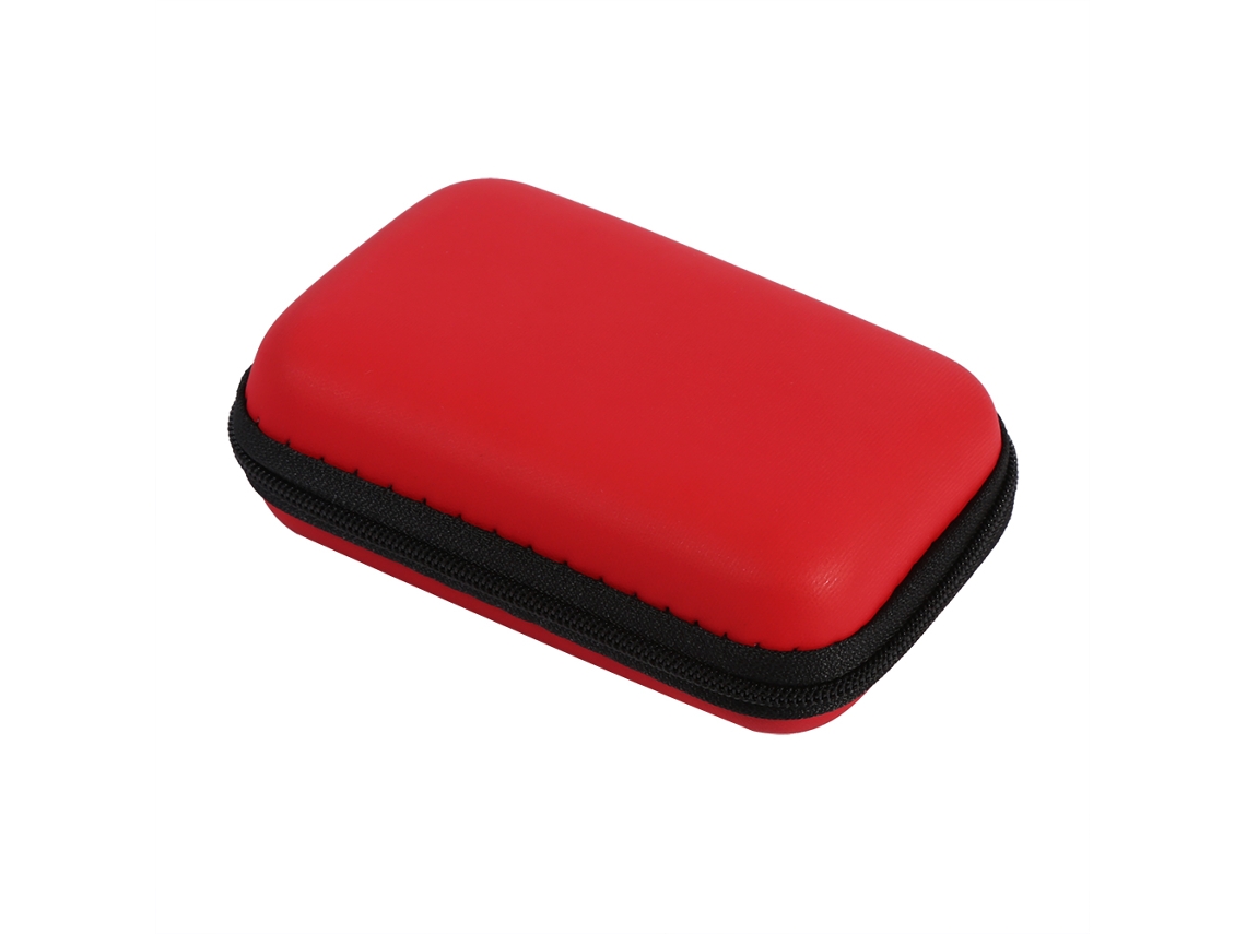 VVJIJILLY Mini Bolsa De Armazenamento, Organizador De Gadgets, Caixa Portátil Para Fones, Disco Usb, Cabo De Dados, Vermelha.