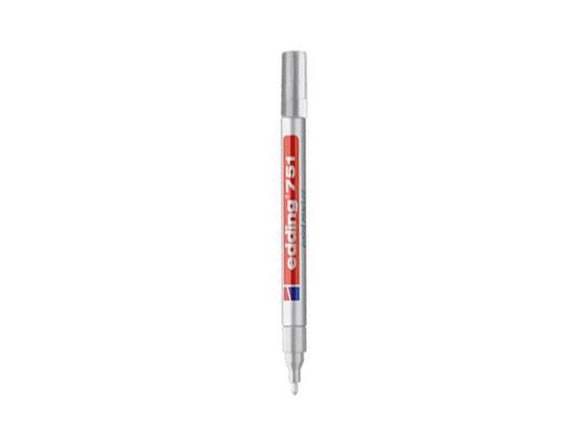 Edding Fiber Tip Marker 751 Plata Punta Redonda 1.5 Mm