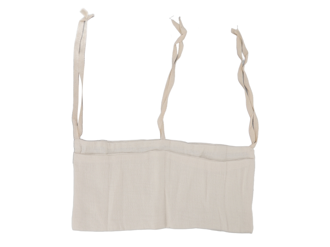 Bolsa De Almacenamiento Colgante Para Cuna, 2 Bolsillos, Con Cinturón Ajustable, Color Beige.