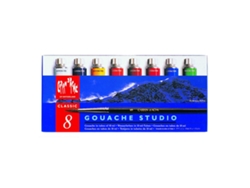 CARAN D'ACHE Gouache Studio Estuche Plástico 8 Colores Surtidos + Pincel (10Ml)