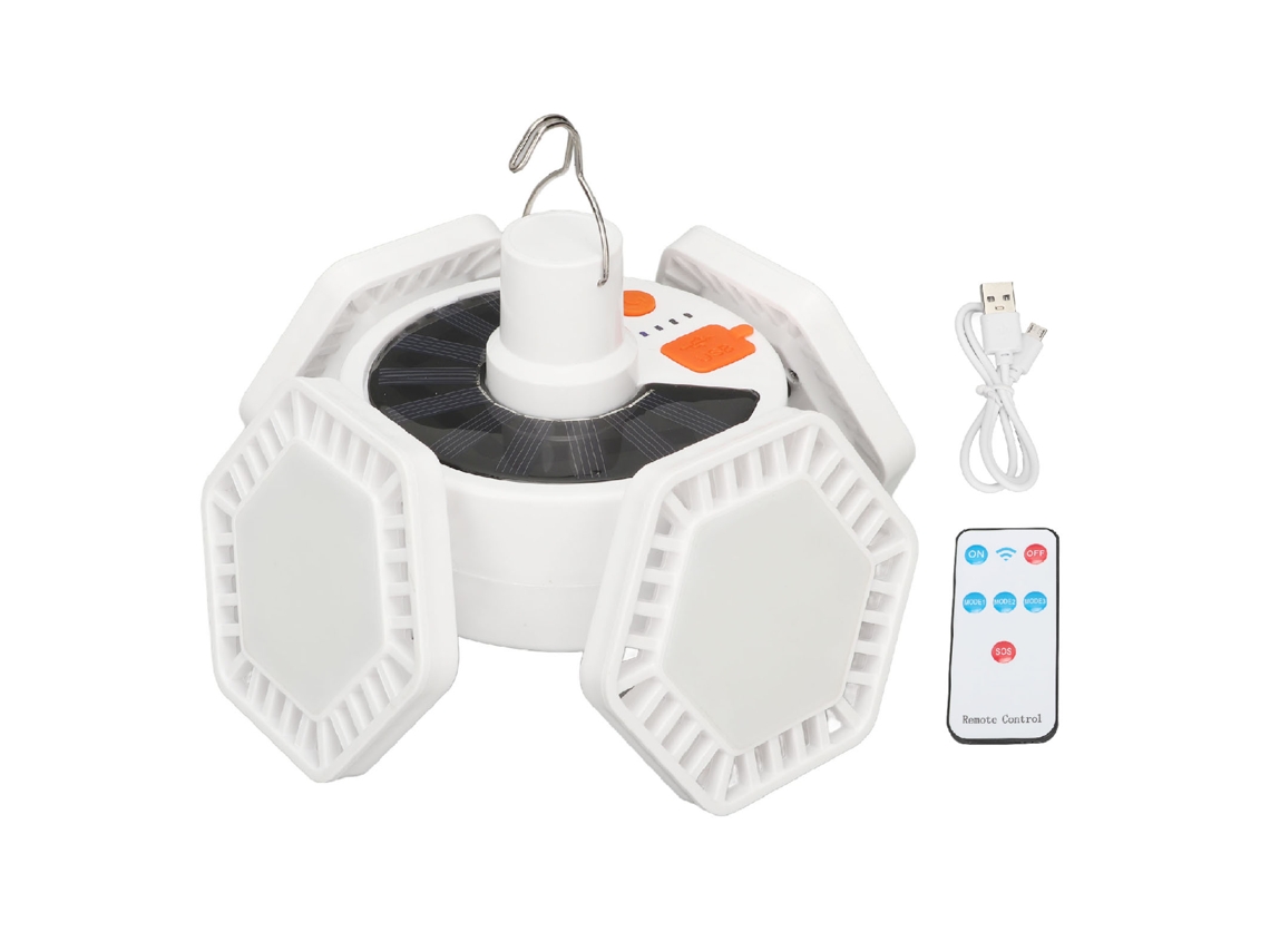 2026-lámpara Solar De Camping 4 Leaf Led Luz De Emergencia Al Aire Libre Con Carga Móvil