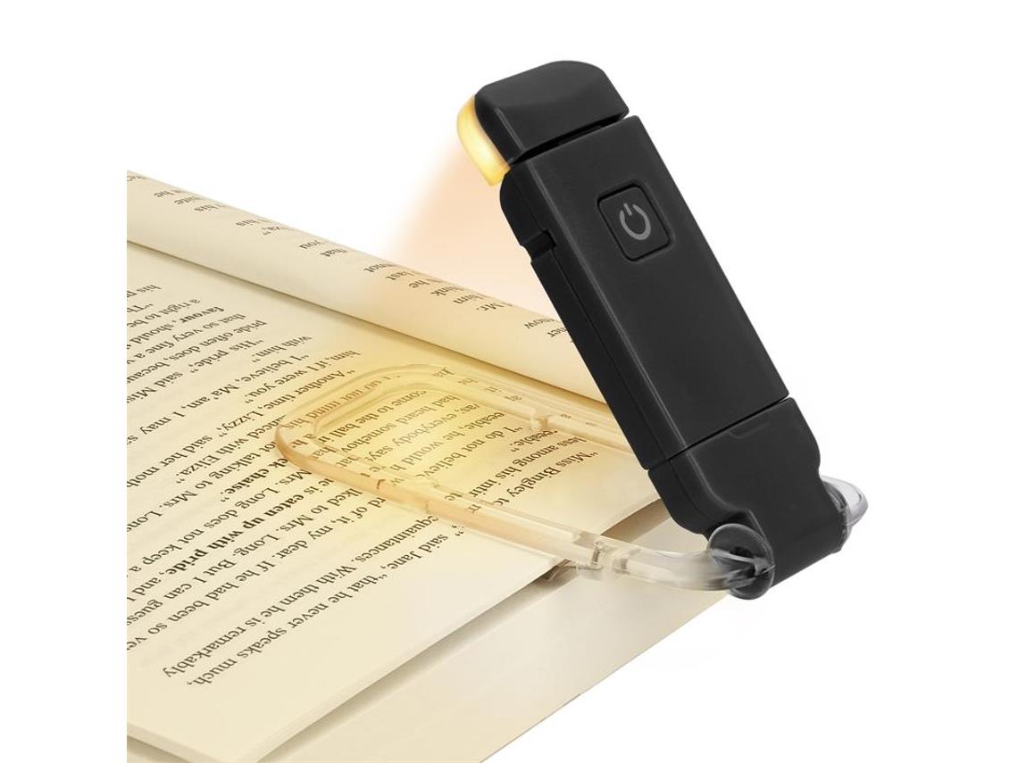 (negro) Luz De Lectura Led Recargable Por Usb, Luz Nocturna Portátil Que Protege Los Ojos, Con Clip Para Libro Y Marcapáginas.