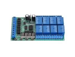 Relé Temporizador Digital Multifuncional De 8 Canales, 12 V Cc, Con Retardo Y Ciclo Continuo.