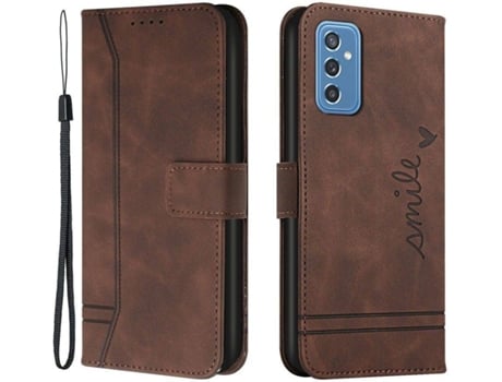 Funda Samsung Galaxy M52 5G HFS-HOUSE Motif Smile (Marrón)