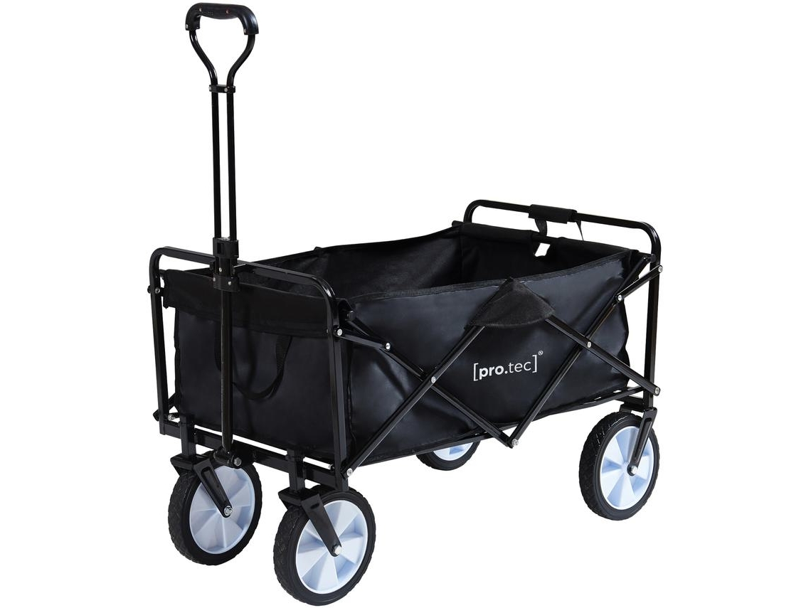 Carrito plegable de playa Stenlille max. 80 kg - Negro PRO.TEC