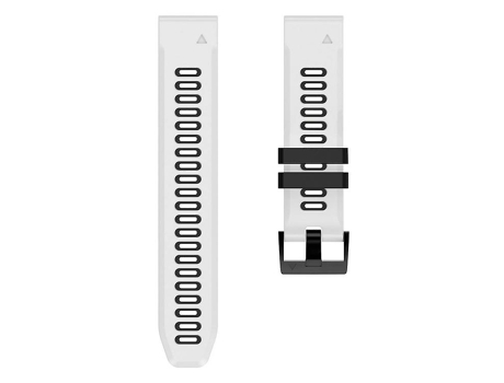 Correa Para Garmin Fenix 6x26mm Correa De Reloj Deportivo De Silicona Bicolor Blanco-Negro VENISYMLIS