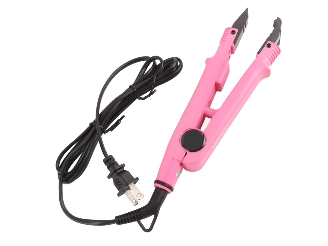 Plancha Para Extensiones De Pelo 110-240v Con Placa De Calentamiento Ptfe Y Ajuste De Temperatura 100-200°c