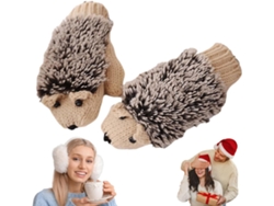 Guantes de erizo para niños, guantes de ciclismo de lana sin dedos, guantes de invierno con dedos completos, guantes de erizo Slowmoose