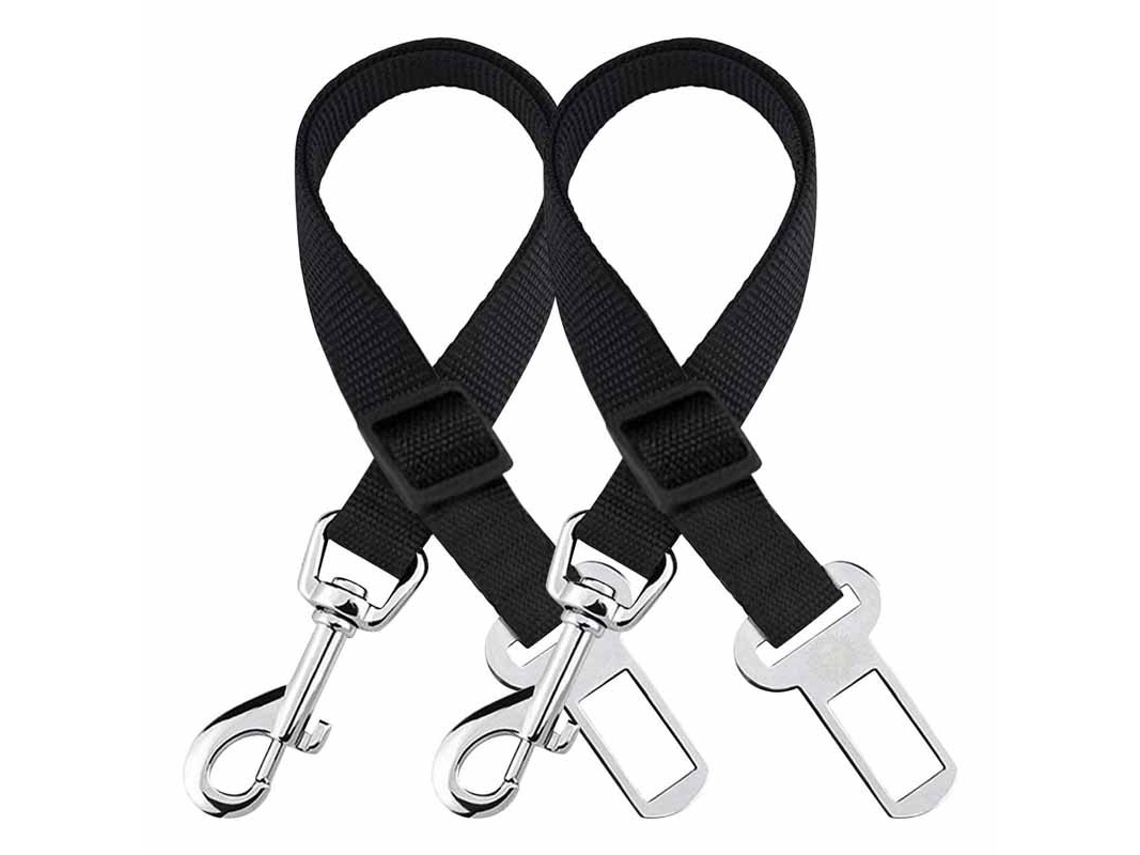 Cinto De Segurança Ajustável Em Nylon Para Animais De Estimação, Compatível Com Todos Os Automóveis.negro