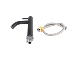 Grifo de lavabo de baño de acero inoxidable con manguera