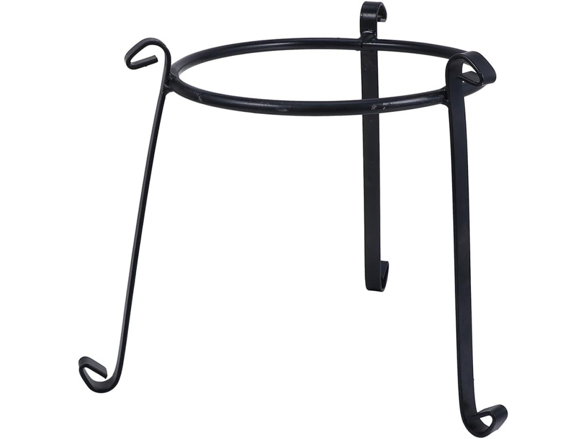 Soporte Para Macetas De Hierro Forjado Negro, Altura 17,5 X 17 Cm