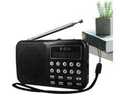 Radio Portatil Radio Portatil Compacta Am/fm | Haut Parleur Lecteur Mp3 Pour Ordinateur Bureau Voy Gokoco