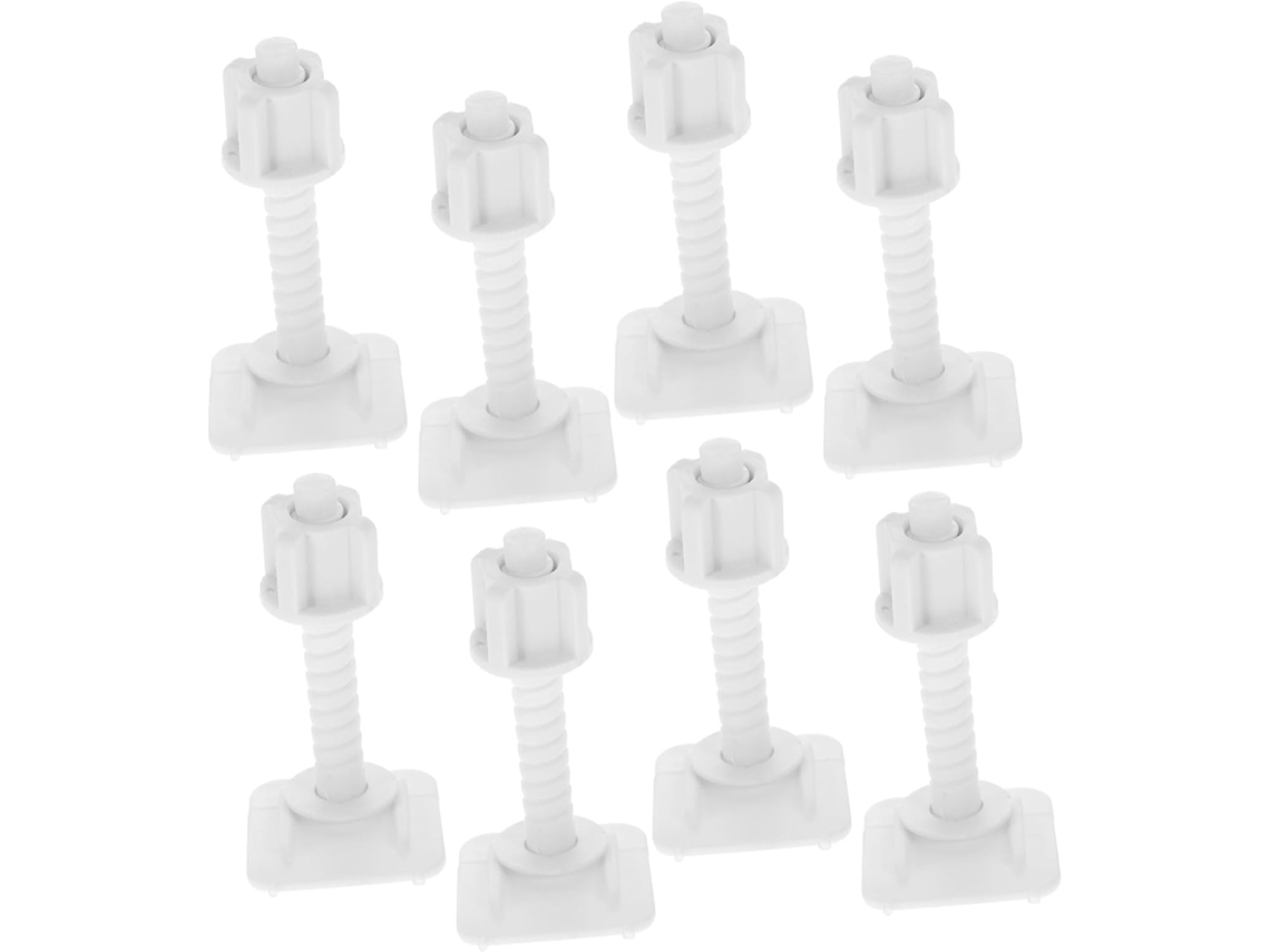 4 Pares De Tornillos Para Fijar El Asiento Del Inodoro Y Bisagras Inferiores De Repuesto...