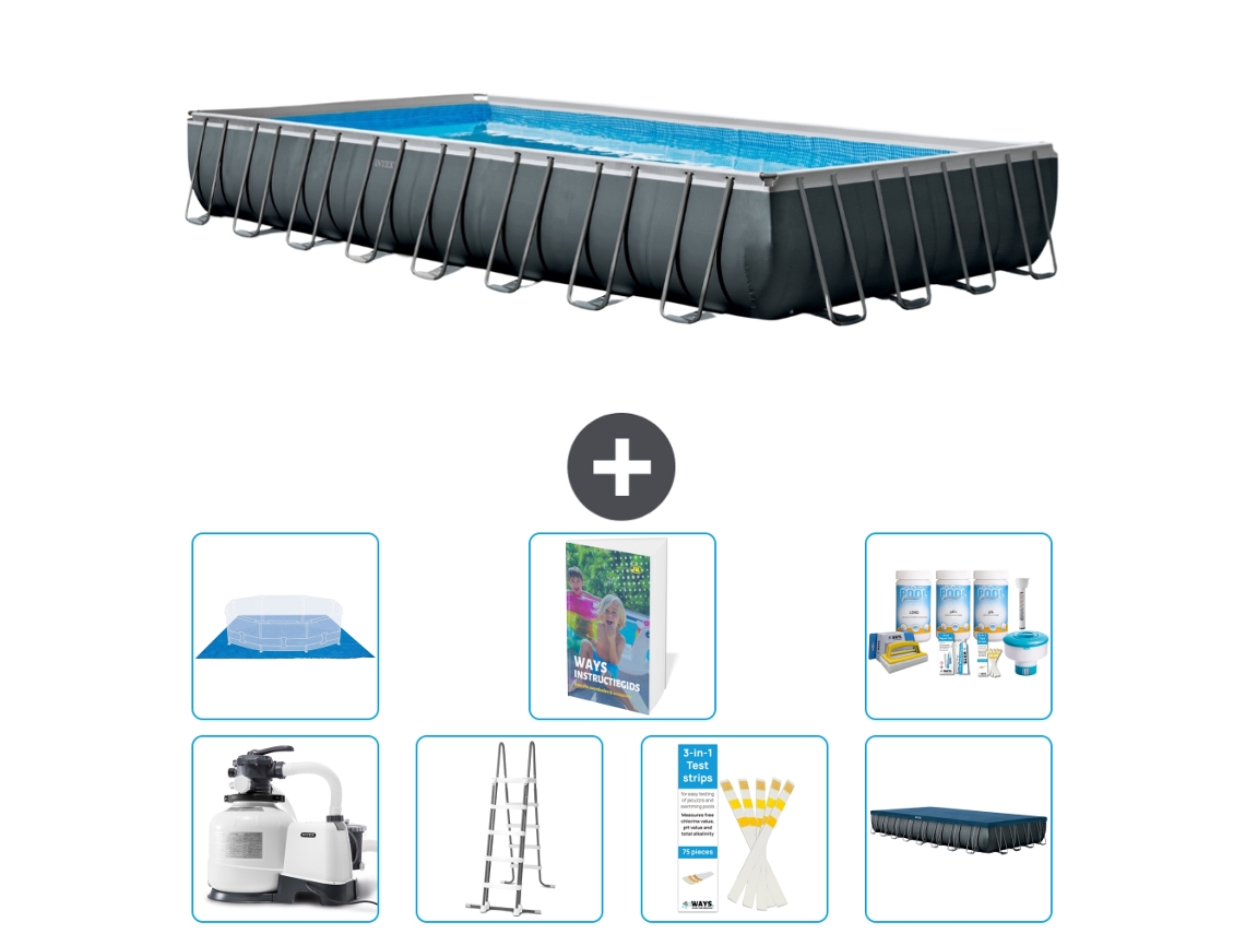 Intex Piscina Ultra Xtr Retangular - 975x488x132 Cm - 8-peças S599