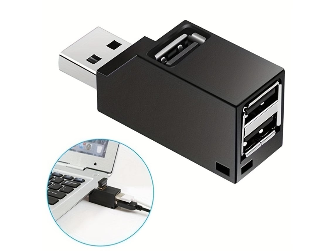 Concentrador Usb 3.0 De Tres Puertos + Transferencia Multimedia De Alta Velocidad