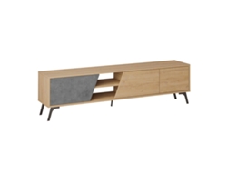 Mueble de TV VENPRODIN Fiona (180 cm - Roble - Gris)