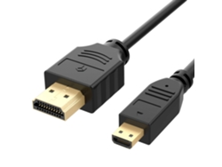 Cable Micro HDMI macho a HDMI macho, compatible con cámaras GoPro Hero, Canon, Nikon y Sony, 1,8 m (negro)