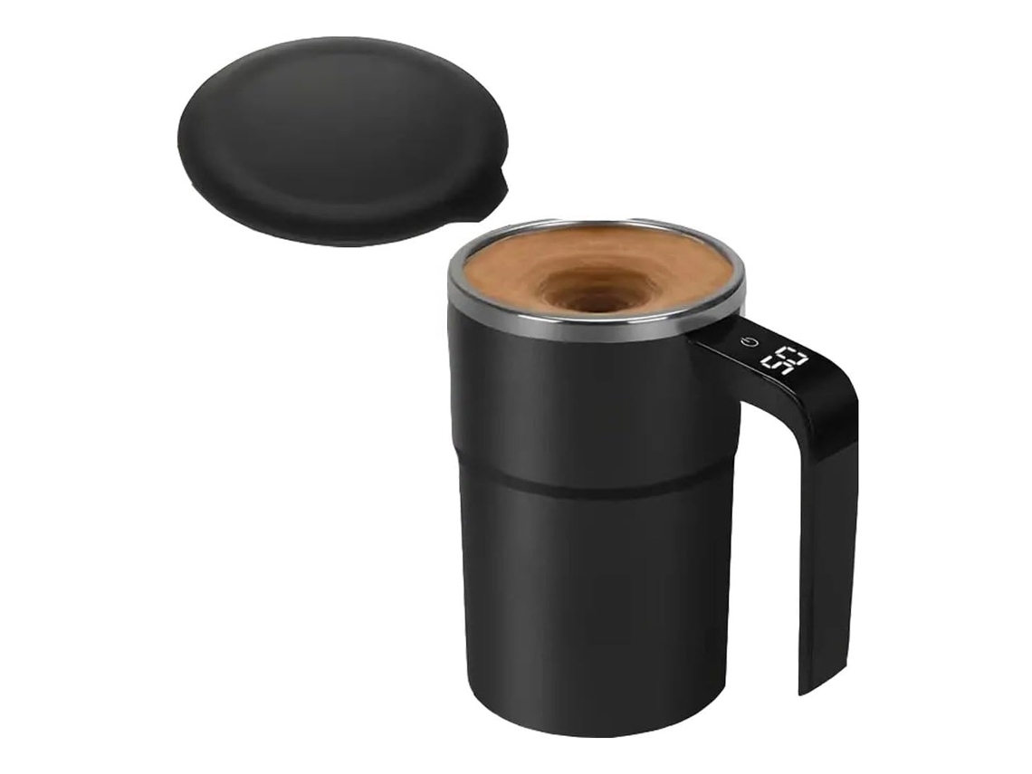 Taza de vacío de 380 ml, de acero inoxidable, de doble capa, antiderrames, portátil, para coche, color rosa