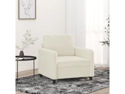 Sillón De Salón | Silla | Sillón De Terciopelo Color Crema 60 Cm Wsd977084