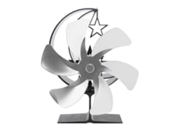 Ventilador Para Estufa De Leña, 6 Aspas, Termoeléctrico, Circulación Rápida Del Calor, Plateado.