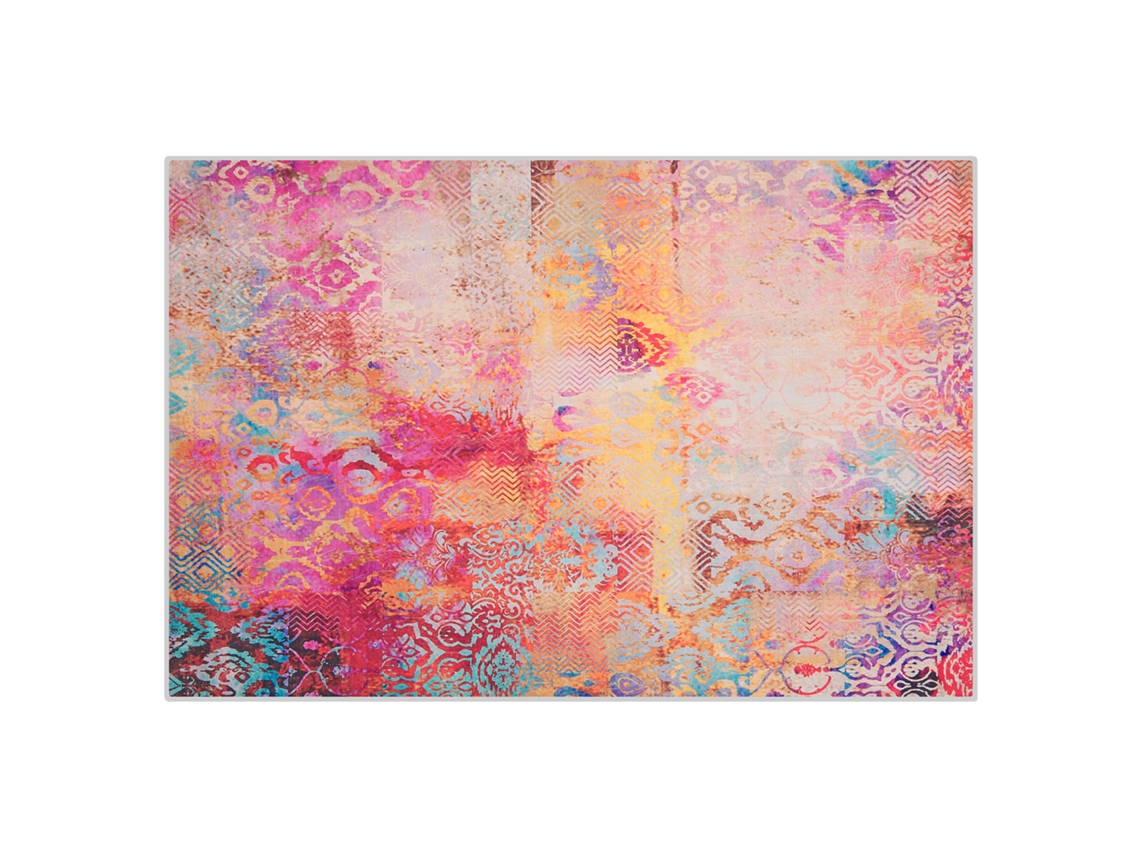 Alfombra de pelo corto BELIANI Isparta de Poliéster Multicolor 140x200
