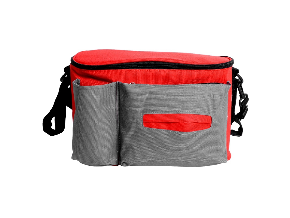 Bolso Cambiador Impermeable Con Gancho Antideslizante Para Cochecito Y Hombro - Gris Naranja