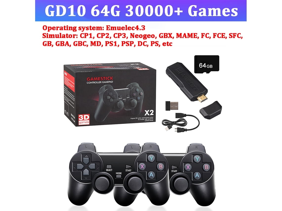 Consola Retro Hd Gd10 De 64 Gb Con 30.000 Juegos*