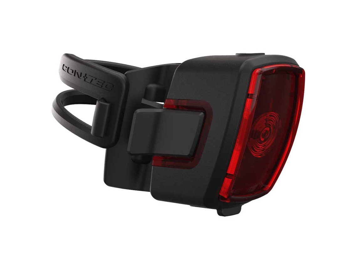Luz Traseira Dlux Micro Xs Vermelho Preto 8 Lumenscontec