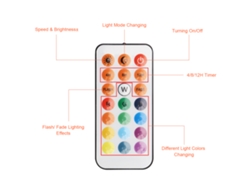 2026-kit De 5 Lámparas Subacuáticas Rgb 4 Leds Con Control Remoto Y Cable, Ángulo Ajustable, Ip65, Dimmable, Efectos De Luz Y Temporizador