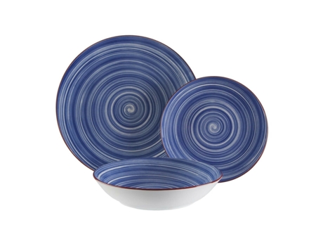 Vajilla VERSA Artesia 18 Piezas Azul Porcelana