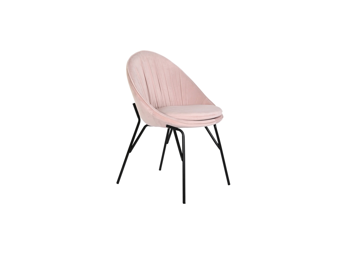 Silla Velvet Metal Rosa 60x60x85cm