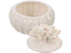 Pequeño Joyero De Cerámica Con Tapa, Ideal Para Guardar Anillos Y Collares.