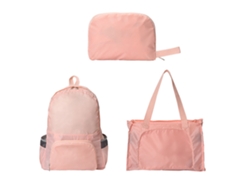 Mochila impermeable ligera y multifuncional para senderismo y acampada, color rosa