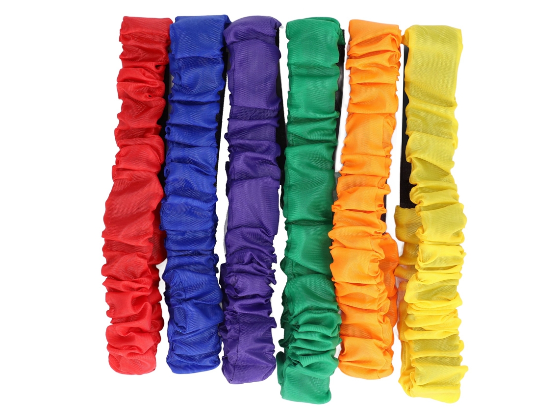 Ats-brazaletes Para Carrera De Tres Piernas Niños Elásticos De Nylon Coloridos Props De Entrenamiento