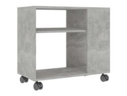 Mesa auxiliar de madera procesada, gris cemento, MAISON EXCLUSIVE, 70x35x55 cm