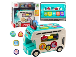 Clasificador de autobuses interactivo educativo con luces y sonidos turquesa B.active