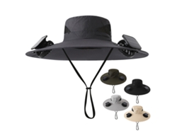 Sombrero Con Ventilador, Recargable Y Alimentado Por Energía Solar, Para Pesca Al Aire Libre, Protección Solar Y Parasol.